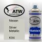 Preview: Nissan, Silver Metallic, KX4: 400ml Sprühdose, von ATW Autoteile West.